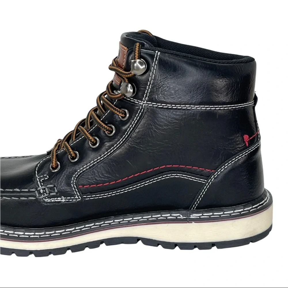 XRAY Black Faux Leather Cushioned Mens Ankle Boots - Picture 5 of 12